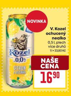 V. Kozel ochucený nealko 0,51, plech 