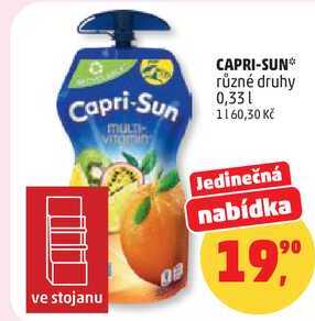 CAPRI-SUN různé druhy, 0,33 l