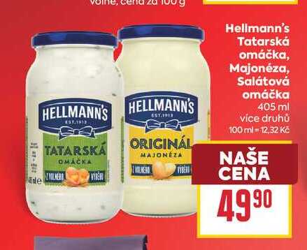 Hellmann's Tatarská omáčka, Majonéza, Salátová omáčka 405 ml