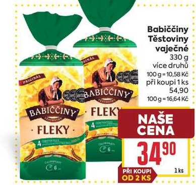 Babiččiny Těstoviny vaječné 330 g