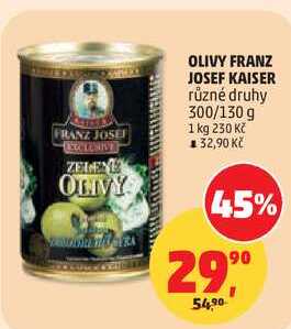 OLIVY FRANZ JOSEF KAISER různé druhy, 300/130 g  