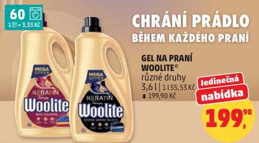 GEL NA PRANÍ WOOLIT různé druhy, 3,6 l 