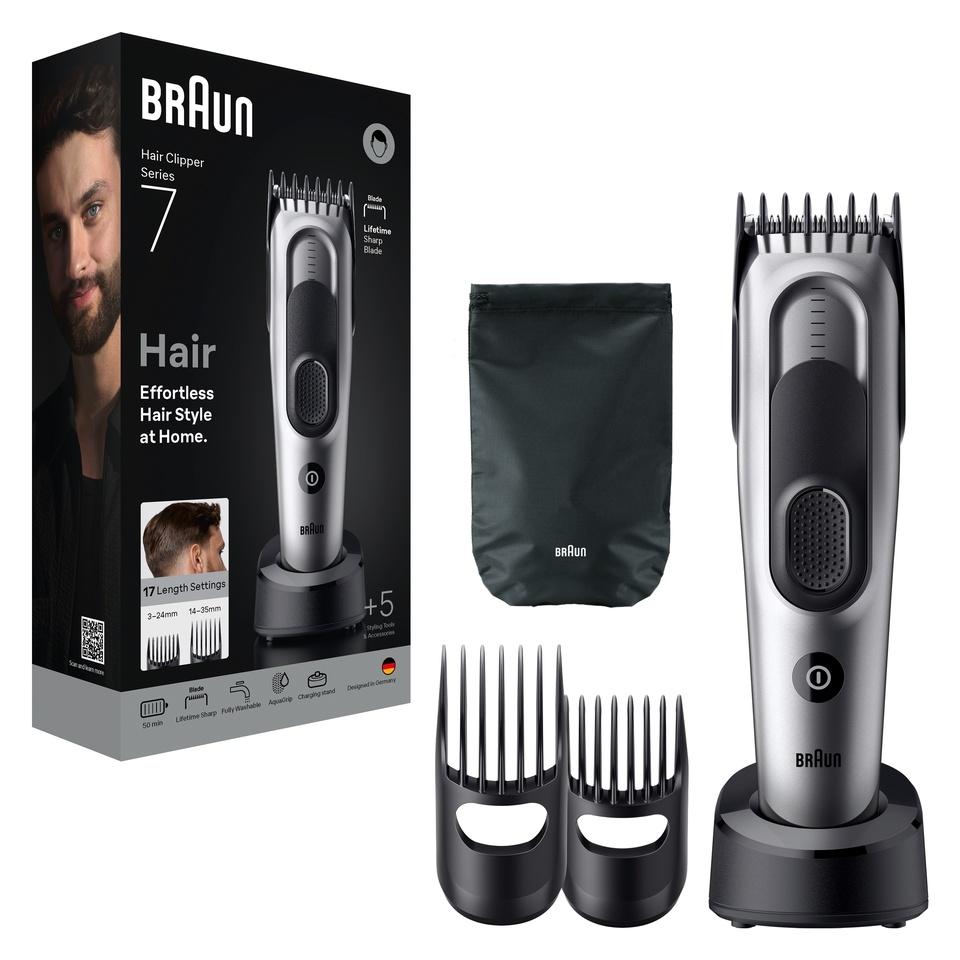 Braun Zastřihovač vlasů series 7, +5 stylingových nástrojů, 17 Délek, HC7590