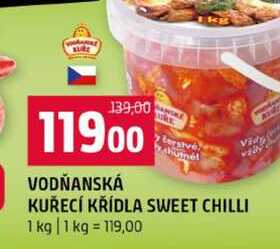 VODŇANSKÁ KUŘECÍ KŘÍDLA SWEET CHILLI 1 kg