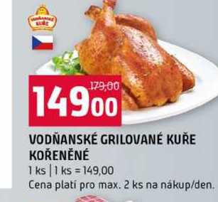 VODŇANSKÉ GRILOVANÉ KUŘE KOŘENĚNÉ 1 ks