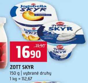 ZOTT SKYR 150 g vybrané druhy 