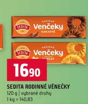 SEDITA RODINNÉ VĚNEČKY 120 g vybrané druhy