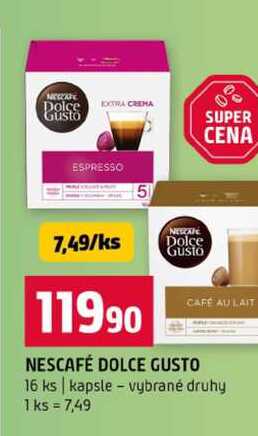 NESCAFÉ DOLCE GUSTO 16 ks kapsle vybrané druhy
