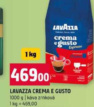 LAVAZZA CREMA E GUSTO 1000 g káva zrnková