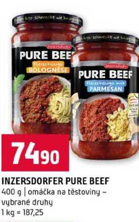 INZERSDORFER PURE BEEF 400 g omáčka na těstoviny vybrané druhy