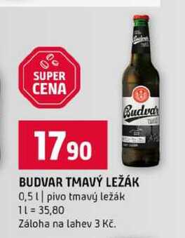 BUDVAR TMAVÝ LEŽÁK 0,5l pivo tmavý ležák