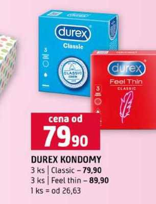 DUREX KONDOMY 3 ks Classic 3 ks Feel thin
