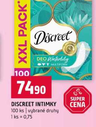 DISCREET INTIMKY 100 ks vybrané druhy