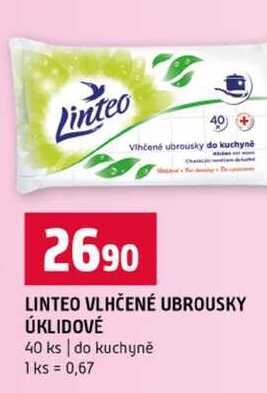 LINTEO VLHČENÉ UBROUSKY ÚKLIDOVÉ 40 ks do kuchyně 