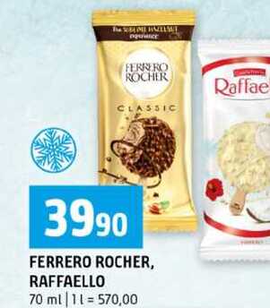 FERRERO ROCHER, RAFFAELLO 70 ml