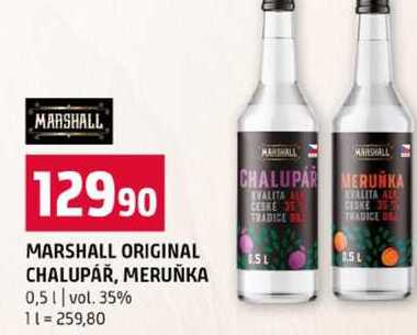 MARSHALL ORIGINAL CHALUPÁŘ, MERUŇKA 0,5l vol. 35% 
