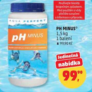 PH MINUS, 1,5 kg, 1 balení
