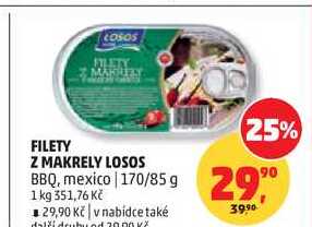 FILETY Z MAKRELY LOSOS BBQ, mexico, 170/85 g
