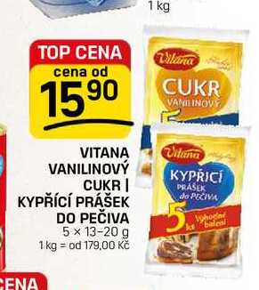 VITANA VANILINOVÝ CUKR KYPŘÍCÍ PRÁŠEK DO PEČIVA CENA 5 x 13-20 g 