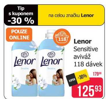 Lenor Sensitive aviváž 118 dávek