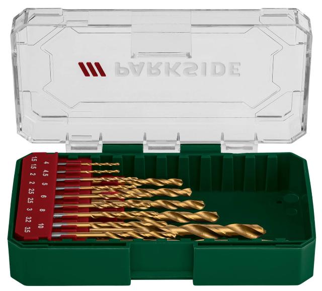 PARKSIDE Sada HSS spirálových vrtáků 15dílná