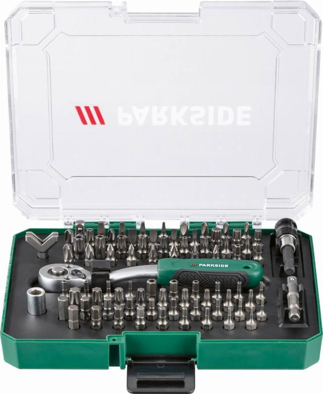 PARKSIDE Sada bitů s ráčnou 81dílná