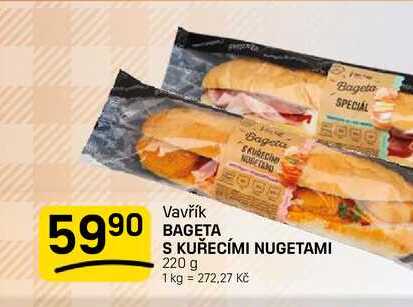 BAGETA S KUŘECÍMI NUGETAMI 220 g 