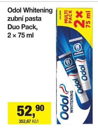 Odol Whitening zubní pasta Duo Pack, 2 x 75 ml