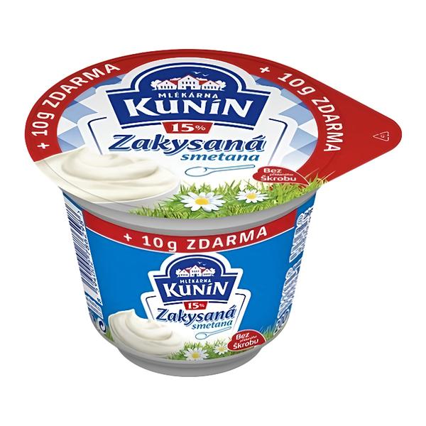 Mlékárna Kunín Zakysaná smetana krémovitá (15%) 10g zdarma