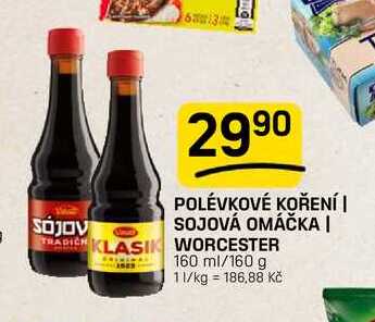 POLÉVKOVÉ KOŘENÍ | SOJOVÁ OMÁČKA | KLASIK WORCESTER 160 ml/160 g 