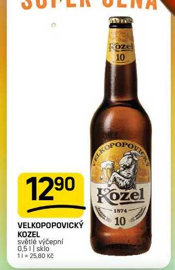 VELKOPOPOVICKÝ KOZEL světlé výčepní 0,5l