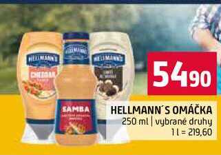 HELLMANN'S OMÁČKA 250 ml vybrané druhy 