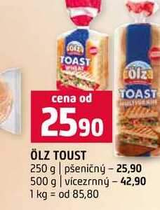 ÖLZ TOUST 250 g pšeničný 500 g vícezrnný 