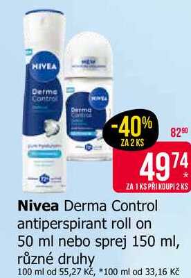 Nivea Derma Control antiperspirant roll on 50 ml 