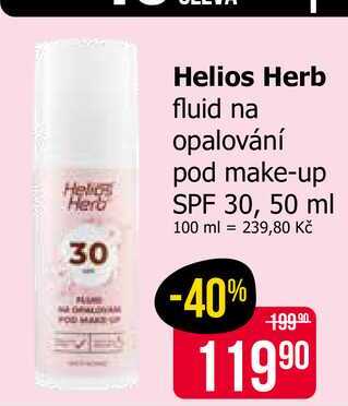 Helios Herb fluid na opalování pod make-up SPF 30, 50 ml