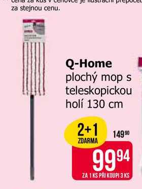 Q-Home plochý mop s teleskopickou holí 130 cm