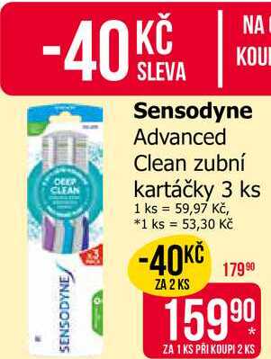 Sensodyne Advanced Clean zubní kartáčky 3 ks