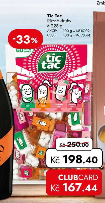 Tic Tac Různé druhy à 228 g 