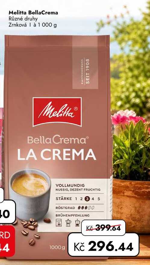 Melitta BellaCrema Různé druhy Zrnková | à 1 000 g   