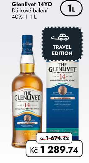 Glenlivet 14YO Dárkové balení 40% 1 L