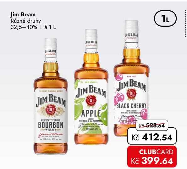 Jim Beam Různé druhy 32,5-40% 1L  