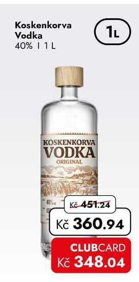 Koskenkorva Vodka 40% 1L  v akci