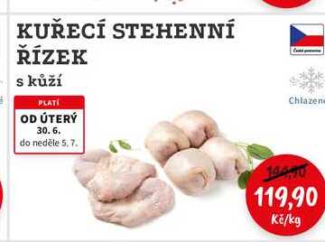 KUŘECÍ STEHENNÍ ŘÍZEK s kůží 1kg 