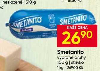 Smetanito vybrané druhy 100 g střívko