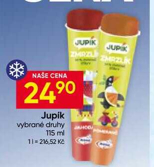 Jupik vybrané druhy 115 ml 