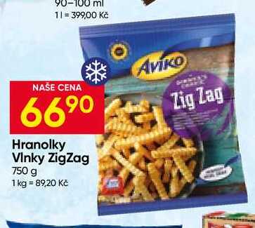 Aviko ZigZag Hranolky Vinky 750 g 
