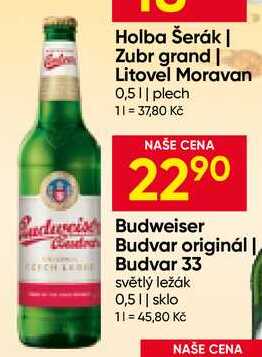 Budweiser Budvar originál 0,5l sklo 