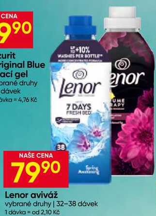 Lenor aviváž vybrané druhy 32-38 dávek