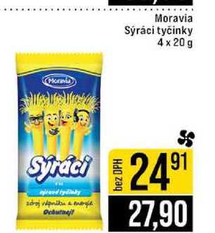 Moravia Sýráci tyčinky 4 x 20 g 