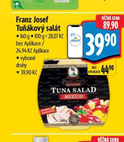 Franz Josef Tuňákový salát 160 g 